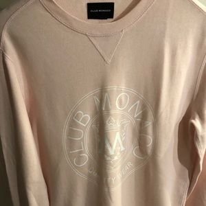 Club monaco custom made pink heritage sweater